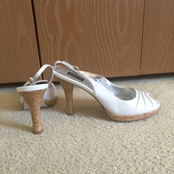 Style & Co. white peep toe sling back heel - Picture 5 of 7